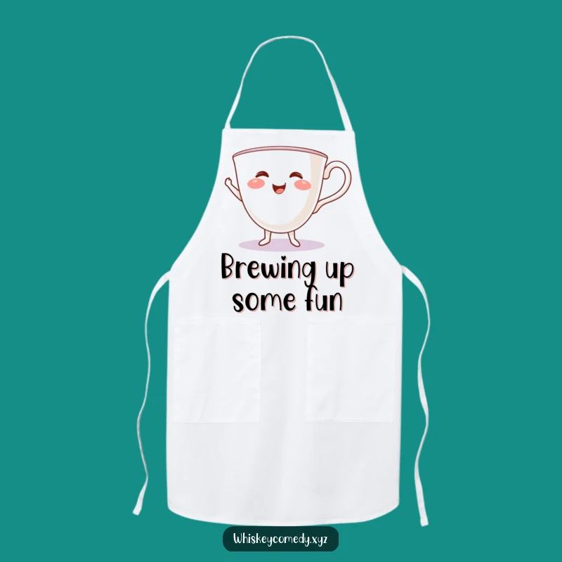 Funny Teacup Jig Apron: Cook with Cheer, a Dancing Cup for Your Kitchen, Humorous Gift