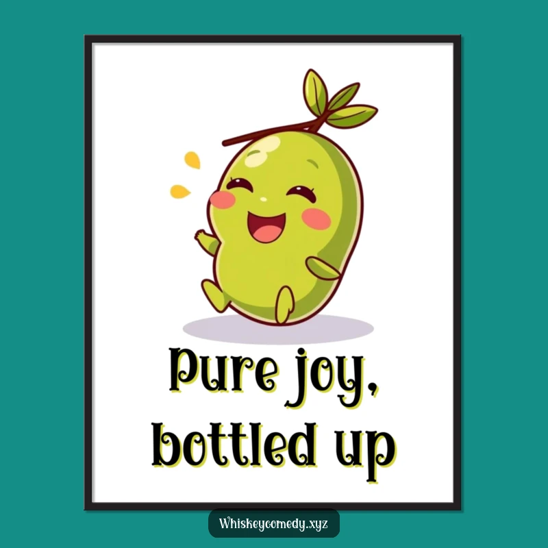 Funny Giggling Olive Rolling Digital Art - Instant Hilarious Decor Gift