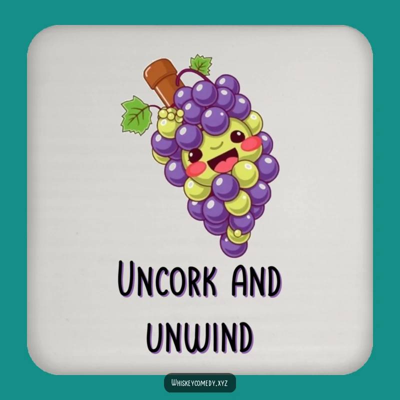 Funny Grape Slide Coaster Set: Protect Surfaces with Sliding Grapes, Quirky Humorous Gift