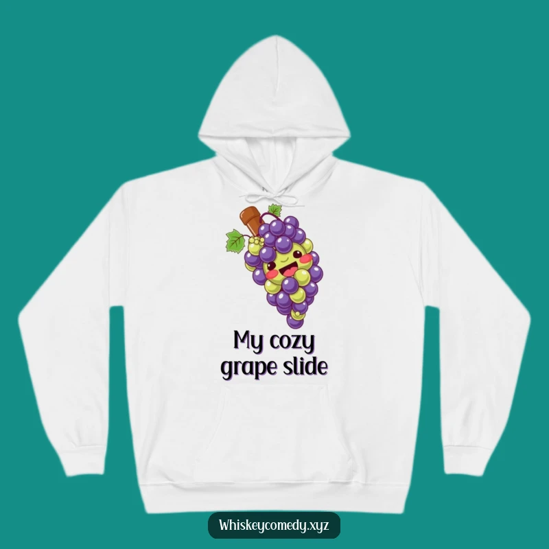 Cozy Funny Grape Slide Hoodie: Snuggle Up with Giggling Grapes, Perfect Humorous Gift