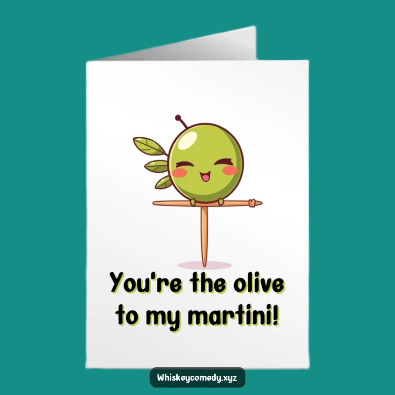 Free Printable Winking Olive Card: Celebrate Wins with a Dapper Olive Downloadable