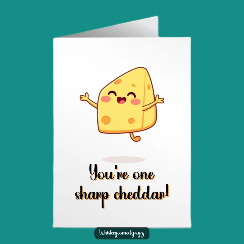 Free Printable Jumping Cheese Card: Celebrate Wins with a Cheerful Wedge Downloadable