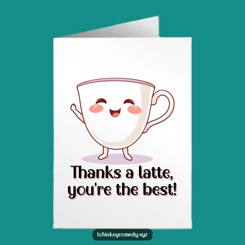 Free Printable Teacup Jig Thank You Card: Grateful Dancing Teacup Downloadable