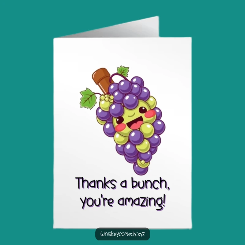 Free Printable Sliding Grapes Thank You Card: Grateful Grapes Downloadable