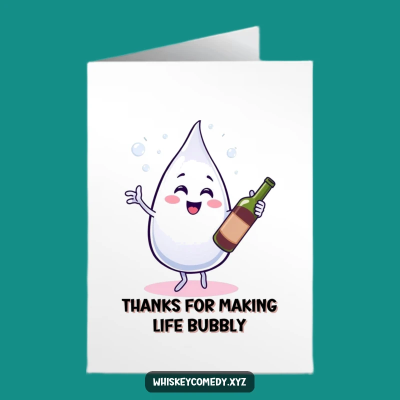 Free Printable Thank You Card: Funny Water Droplet & Wine Jig Download!