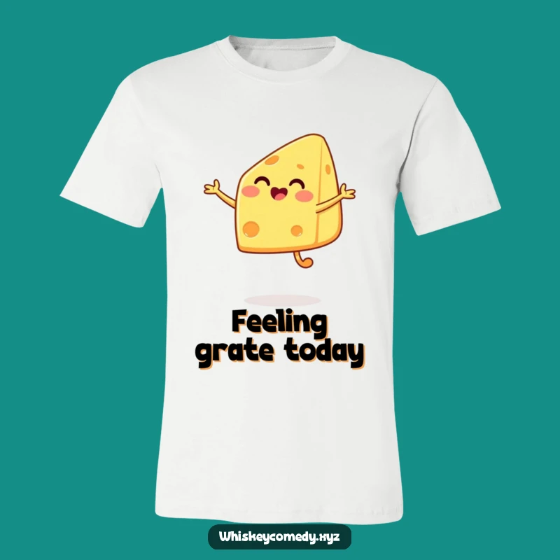 Funny Cheese Jump T-Shirt: Wearable Fun with a Leaping Wedge, Ideal Humorous Gift