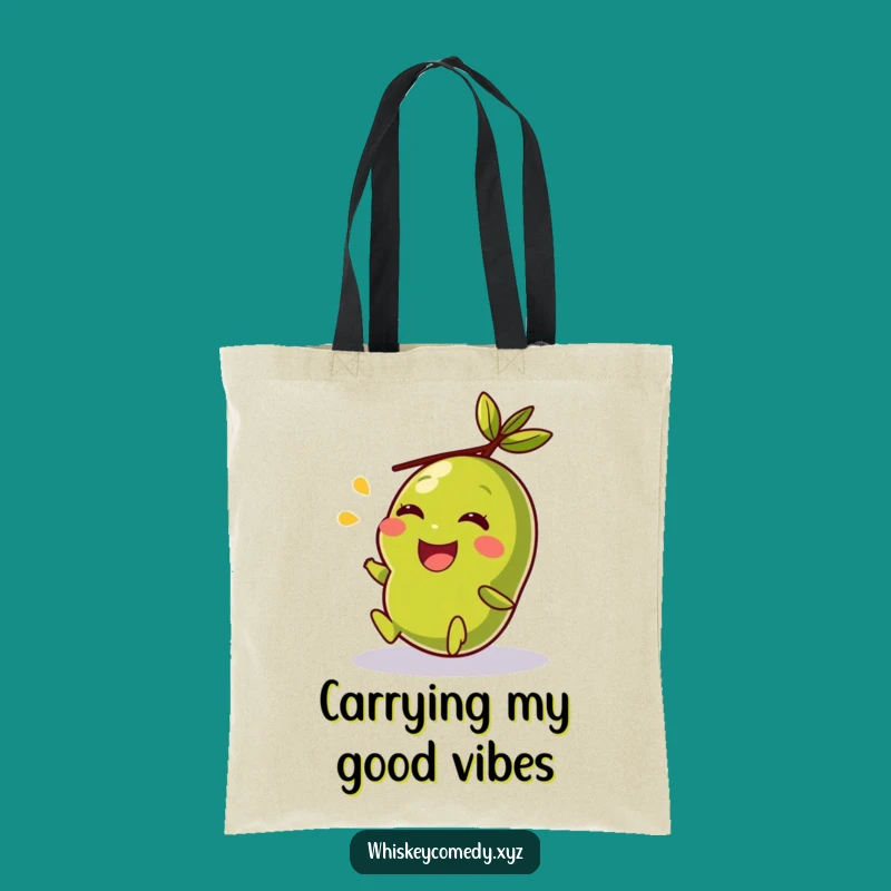 Funny Giggling Olive Rolling Tote Bag - Chic Hilarious Gift for Shoppers